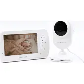 HOME DELUXE - Baybphone SLEEPSAFE - Farbe weiß, 200m Übertragungsreichweite, Automatische VOX-Funktion, 4,3 Zoll I Video-Babyphone Babyüberwachung Babyphone mit Kamera und Gegensprechfunktion