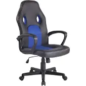 CLP Gaming Bürostuhl Elbing höhenverstellbar und drehbar | Farbe schwarz/blau