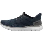 Rieker Herren Sneaker Slipper mit Gummizug und weicher Decksohle B6658, Größe:43 EU, Farbe:Blau