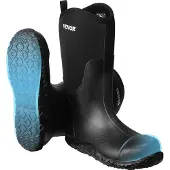 Vevor Gummistiefel mit Stahlkappe, Schutzschuhe, wasserdichte Regen-Angelstiefel für Fertigung, Baugewerbe, Landwirtschaft, US-Größe 11