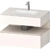 Duravit Einbauwaschtisch-Möbel-Set Qatego 80x55x60cm, T m/we matt, Konsolen-Waschtischunterbau