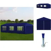 vidaXL Partyzelt 3x9 m Blau - Pavillons & Partyzelte