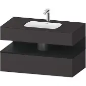 Duravit Einbauwaschtisch-Möbel-Set Qatego 100x55x60cm, E sw/gra m, Kon-WTU, B
