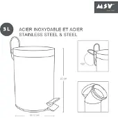 MSV Treteimer - safrangelb - 3 Liter - 17 x 25 cm