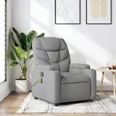 Prolenta Maison Exclusive - Massage-Relaxsessel, hellgrauer Stoff