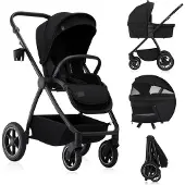 Lionelo Meril 2-in-1 Kombikinderwagen, Black Onyx