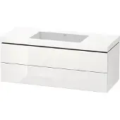 Duravit Waschtischunterschrank c-bonded L-Cube 120x48cm, o HL, we. hgl, 2 Schub., wandhängend