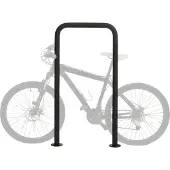 Mendler Fahrradbügel MCW-N42, Fahrradständer Anlehnbügel Bügel Absperrung, In-/Outdoor Stahl pulverbeschichtet 120x70x12cm