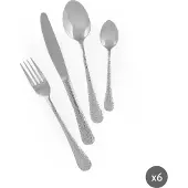 Excelsa besteckset 24 stück Drops stahl silber