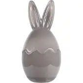 Clayre & Eef Glastopf Ei Ø 9x17 cm Grau Glas