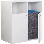 VCM Holz Wäscheschrank | Wäschetruhe | Wäschekorb | Maße ca. H. 74 x B. 80 x T. 39 cm - Dreso L 2f
