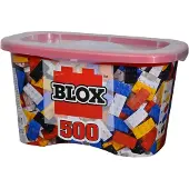 Simba Blox Container, 500 Klemmbausteine in 5 Farben, 8er Steine je 80, 4er Steine je 20, ab 4 Jahren