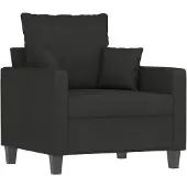 vidaXL Sessel Schwarz 60 cm Stoff