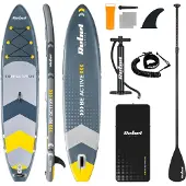 Rebel RBA-4500 Paddleboard SUP mit Zubehör, 350 cm, 135 kg, grau