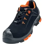 Uvex 65082, Unisex, Erwachsener, Sicherheitsschuhe, Schwarz, Orange, ESD, S3, SRC, Speed-Schnürsenkel