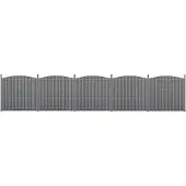 Neu.holz WPC Gartenzaun Sichtschutzzaun Windschutz Lamellenzaun Zaun 932x(165-185) cm Rund