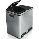 Karat Tretmülleimer Felix Trennsystem Edelstahl 2 x 15 Liter (30 Liter)