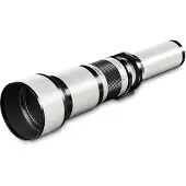 Walimex pro pro Teleobjektiv 650-1300mm 1:8-16 CSC für DSLR MFT – Manueller Fokus, Zoom-Teleobjektiv für Vollformat & APS-C Sensor – Metall, inkl Aufbewahrungstasche & Deckeln