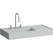 Laufen Waschtisch KARTELL 900x460mm Abl. re o ÜL 2 HL-Ausf. grau