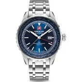 Swiss Military Hanowa Herrenuhr Quarzuhr silber / blau onesize Herren 44 SMWGH0003203, SMWGH0003204