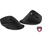 Connect IT Verti TriMode, rechts, Vertikale Ausführung, Optisch, Bluetooth + USB Type-A, 2400 DPI, Schwarz