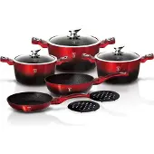 Berlinger Haus Bh-1631 Burgundy Metallic Granite Kochgeschirr-Set 10-Teilig