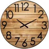 Atmosphera Wanduhr aus Holz ABBY, Tannenholz, Ø 70 cm