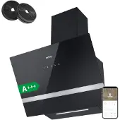 CIARRA Kopffreihaube 60cm A+++ 685 m³/h Dunstabzugshaube WIFI + APP & Touch Control BOOST VM6736HB