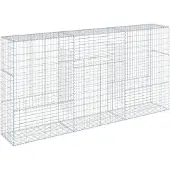 vidaXL Gabione mit Deckel 300x50x150 cm Verzinktes Eisen