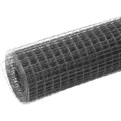 vidaXL Drahtzaun Stahl mit PVC-Beschichtung 25x1 m Grau