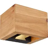 Globo Lighting Wandleuchte Holz dunkelbraun, LED