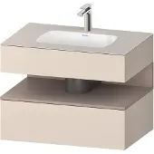 Duravit Einbauwaschtisch-Möbel-Set Qatego 80x55x60cm, ba m/ta m, Kon-WTU, Nischenb