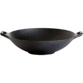 Gusseisen Kuss Gusseisenwok mit 2 Griffen Ø 30 cm Gusspfanne Gusseisen Wok