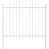 Syfax Gartenzaun Woerden Weiß 170 x 165 cm Pulverbeschichteter Stahl