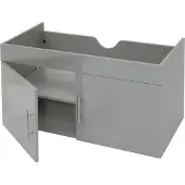 Mendler Waschbeckenunterschrank MCW-D16, Waschtischunterschrank Waschtisch Unterschrank Badmöbel, hochglanz 90cm grau