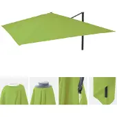 Mendler Ersatz-Bezug für Luxus-Ampelschirm MCW-A96, Sonnenschirmbezug Ersatzbezug, 3x4m (Ø5m) Polyester hellgrün