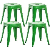 CLP 4er Set Hocker Armin aus Metall grün