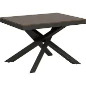 Itamoby Ausziehbarer Tisch 90x120/380 cm Volantis Evolution Walnuss Anthrazit Gestell