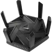 Asus RT-AXE7800, Wi-Fi 6E (802.11ax), Tri-Band (2,4 GHz/5 GHz/6 GHz), Ethernet/LAN, Schwarz, Tabletop-Router