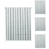 Mendler 4er-Set Rollo MCW-D52, Fensterrollo Seitenzugrollo Jalousie, 100x160cm Sonnenschutz blickdicht grau/weiß
