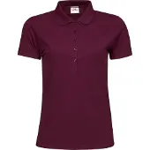 Tee Jays Damen Luxury Stretch Polo-Shirt, Kurzarm BC3307 (3XL) (Weinrot)