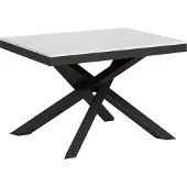 Itamoby Ausziehbarer Tisch 90x120/380 cm Volantis Evolution Gestell Esche weiß Anthrazit