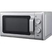 Silva Homeline MWU 20.4, Arbeitsplatte, Solo-Mikrowelle, 17 l, 700 W, Drehregler, Silber