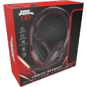 No Fear Gaming Headset - 1,5 M Kabel - 40 MM-Treiber - Faltbares Mikrofon - Over-Ear-Design - Robust und Bequem - Schwarz/Rot