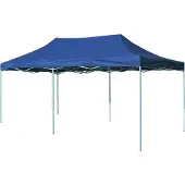 Syfax Faltzelt 3x6 m Blau, faltbar, Pop-Up, wasserdicht, UV-Schutz, Stahlgestell