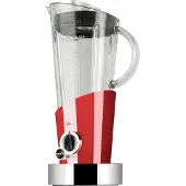 Bugatti Italy Vela, Tischplatten-Mixer, Pulsfunktion, Eis-Crusher, 500 W, Rot, Edelstahl, Transparent