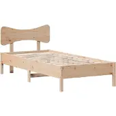 Syfax Massivholzbett ohne Matratze 75x190 cm Kiefernholz