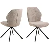 Ebuy24 (2er Set) Aura Esszimmerstuhl beige.