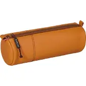 Brunnen Schlampermäppchen s'maepp M 22 x 8 cm braun - Weiches Federmäppchen - Leder - Braun - Einfarbig - Reißverschluss - 220 mm