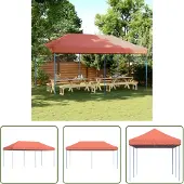 The Living Store Partyzelt Faltbar Pop-Up Terrakottarot 580x292x315 cm